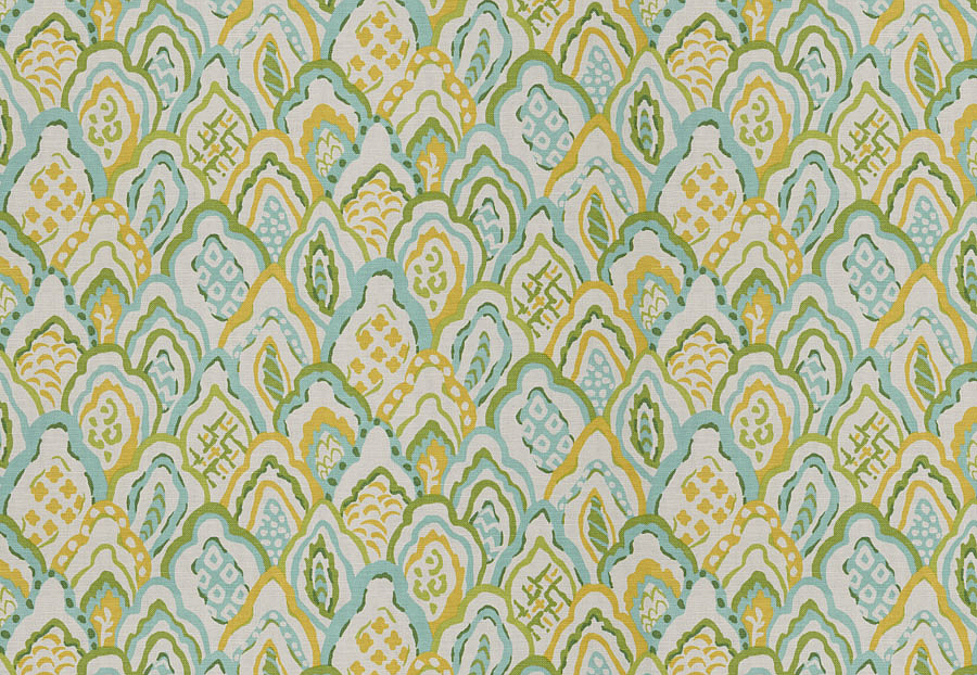 Ткань Stroheim Dana Gibson Prints II Taj/Lemon