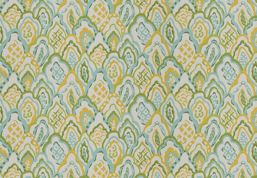 Ткань Stroheim Dana Gibson Prints II Taj/Lemon