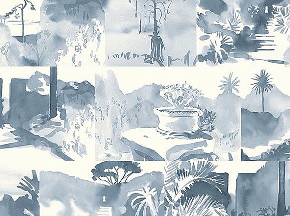 Панно и фотообои Paint & Paper Library Tresco Abbey Gardens Blue Blood