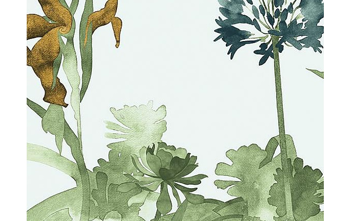 Английские панно и фотообои Paint & Paper Library, коллекция Tresco, артикул Aloe Walk Glass