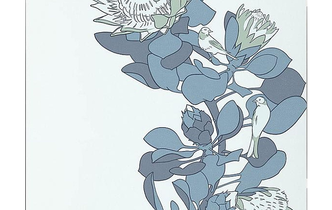 Английские обои Paint & Paper Library, коллекция Tresco, артикул Protea Trail Blue's Blue