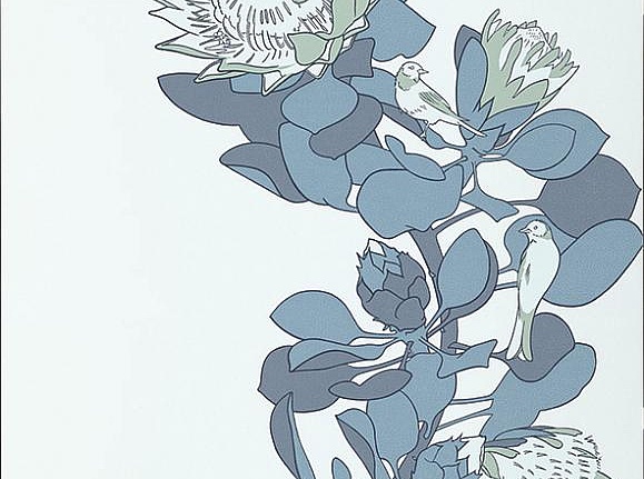 Обои Paint & Paper Library Tresco Protea Trail Blue's Blue