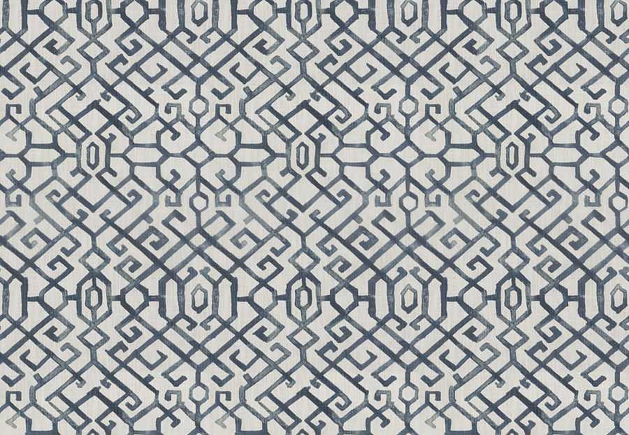 Ткань Fabricut Natural Nuances Vignettes Night Fluxroot/Blue