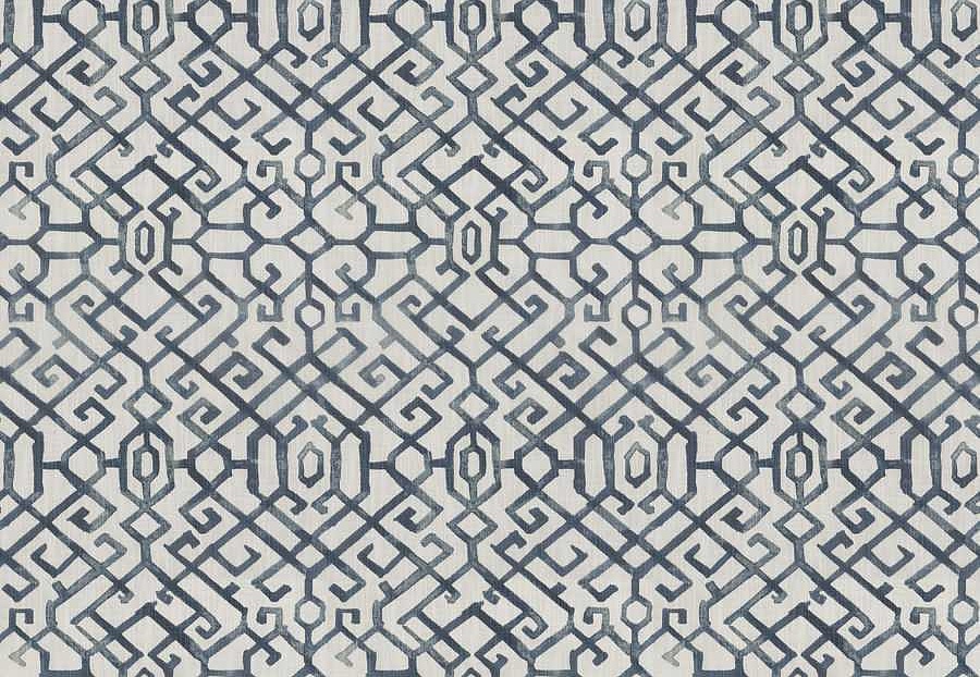 Ткань Fabricut Natural Nuances Vignettes Night Fluxroot/Blue