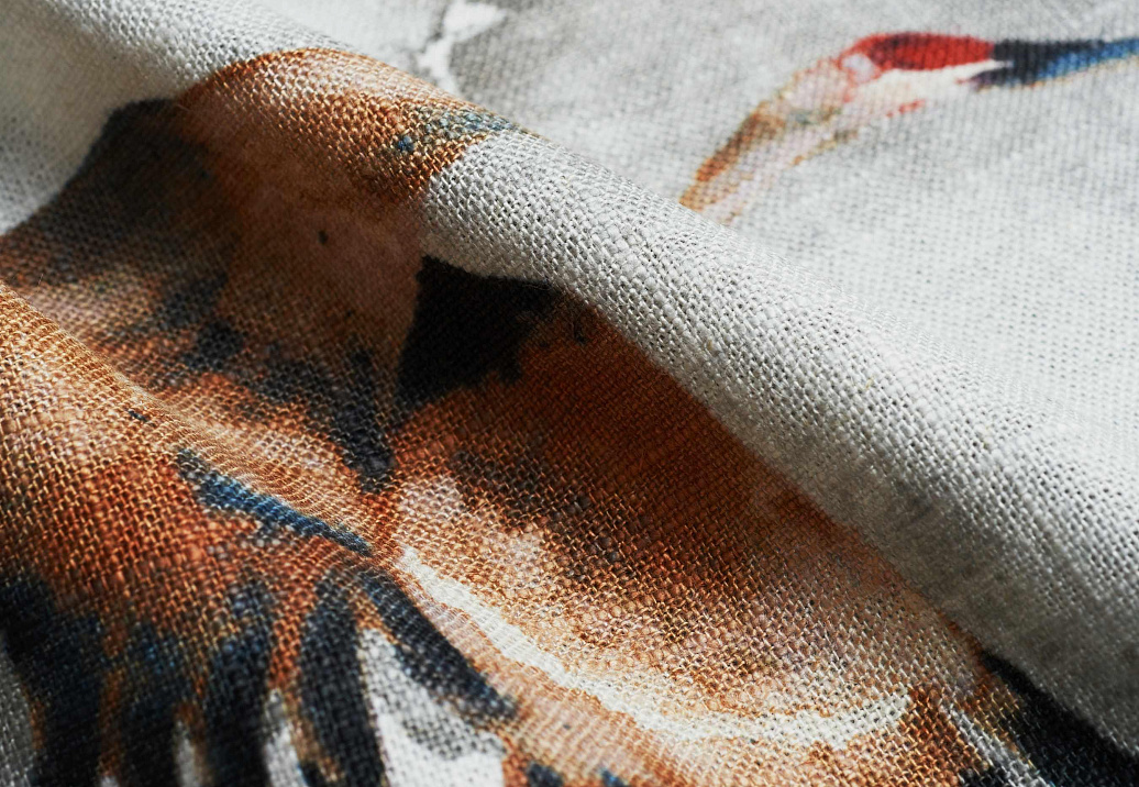 Ткань Fabricut Natural Nuances Vignettes Oyster Flybird/Storm