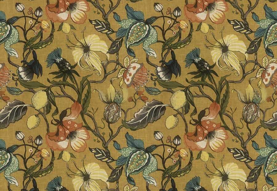 Ткань Fabricut Natural Nuances Vignettes Clay Euphorbia/Ochre