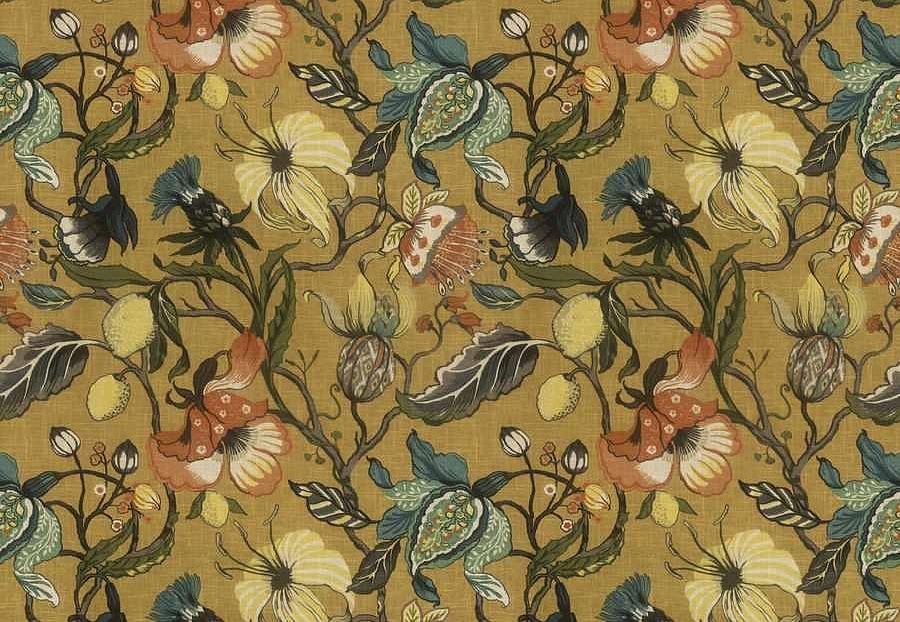 Ткань Fabricut Natural Nuances Vignettes Clay Euphorbia/Ochre