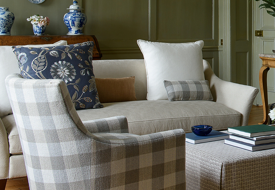 Ткань Colefax and Fowler Edgar Checks & Stripes F4525/01