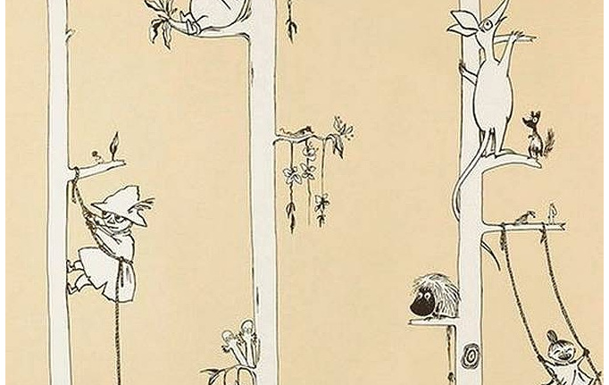 Финские обои Sandudd, коллекция Muumi, артикул 4914-3