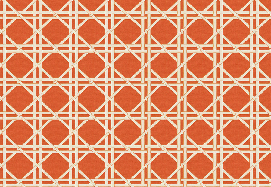 Ткань Fabricut Vignettes Vol.XIII Terra Cotta Vlad lattice/Orange