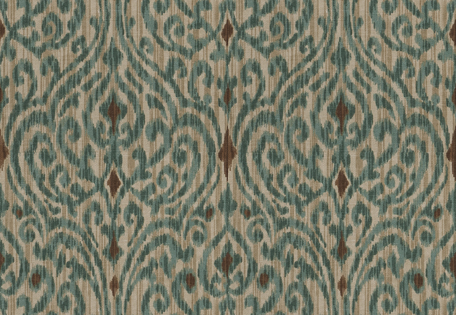 Ткань Fabricut Chromatics Vol.XXIII Teal Fava Damask/Forest