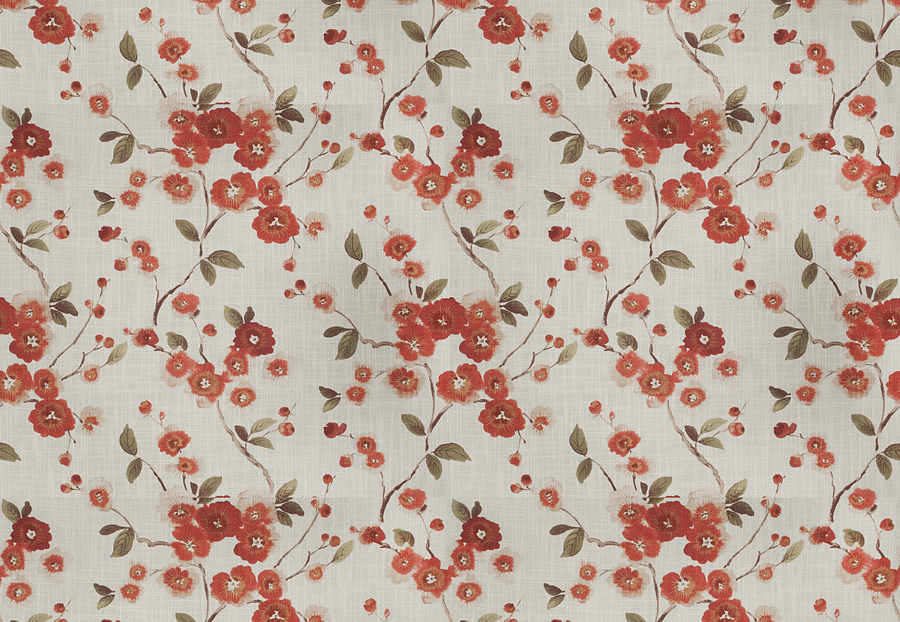 Ткань Fabricut Chromatics Vol.XXV Coral Ottava floral/Coral