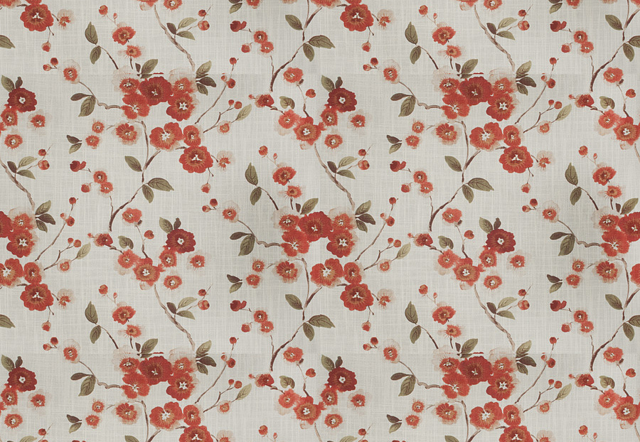 Ткань Fabricut Chromatics Vol.XXV Coral Ottava floral/Coral
