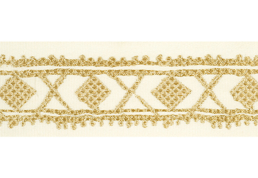 Тесьма Fabricut Isabelle De Borchgrave Trimmings Diamondmetallic/Metallicgold