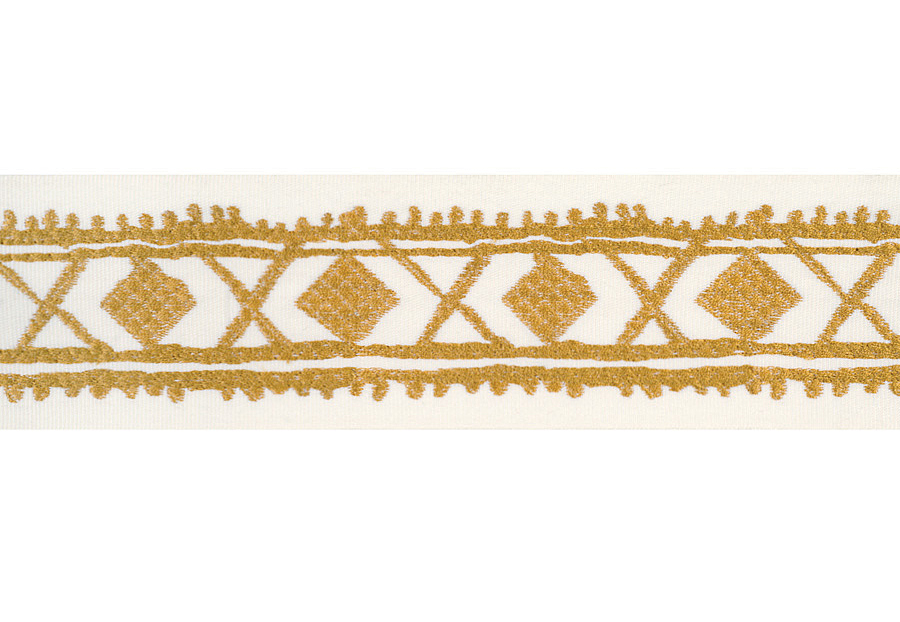 Тесьма Fabricut Isabelle De Borchgrave Trimmings Diamondstitch/Gold