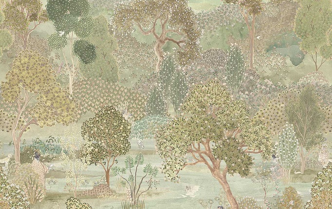Английские обои Zoffany, коллекция Indienne, артикул 313123