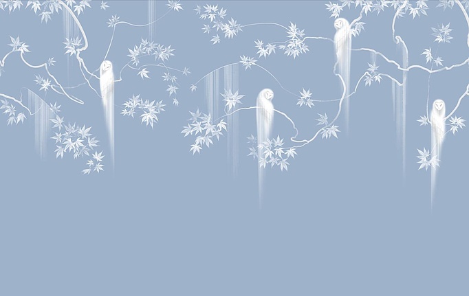Российские панно и фотообои Fresq, коллекция Classic & Geo, артикул OWLS / M63 / WHITE II