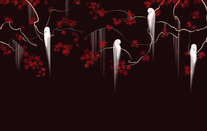 Российские панно и фотообои Fresq, коллекция Classic & Geo, артикул OWLS / M00 / RED I