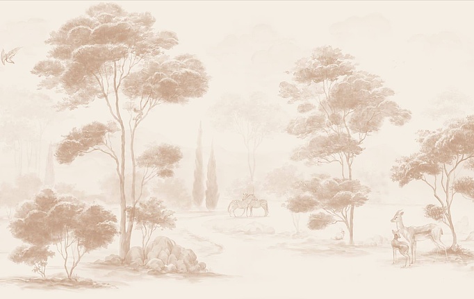 Российские панно и фотообои Fresq, коллекция Classic & Geo, артикул TR.07 / M11 / CORAL / I