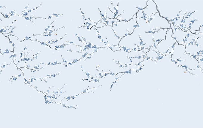Российские панно и фотообои Fresq, коллекция Classic & Geo, артикул KA.01 / M62 / BLUE