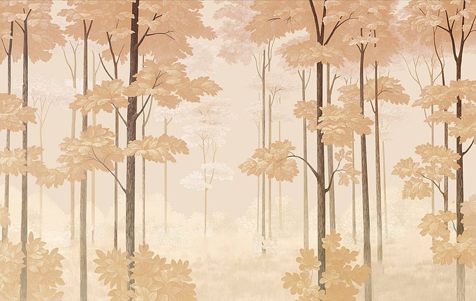 Российские панно и фотообои Fresq, коллекция Classic & Geo, артикул WOODLINE / M13 / ORANGE