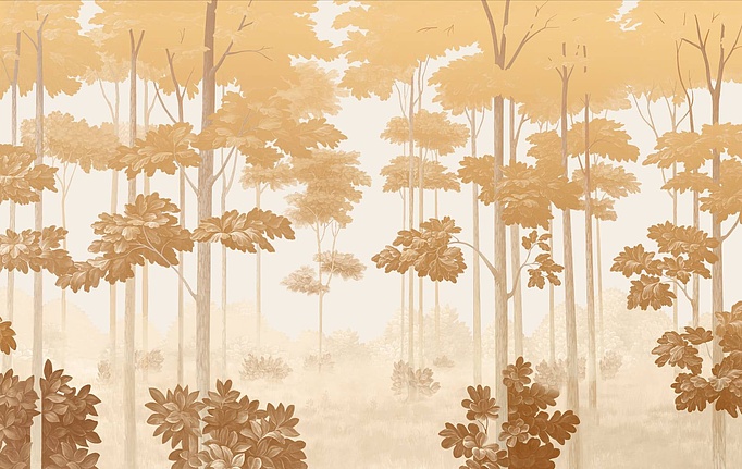 Российские панно и фотообои Fresq, коллекция Classic & Geo, артикул WOODLINE / M41 / GOLD