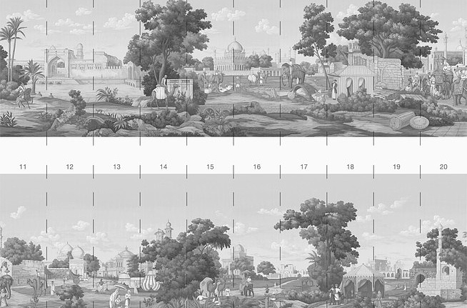 Панно и фотообои Paul Montgomery Studio Printed Mural Collections PMP-PTI/Grisaille