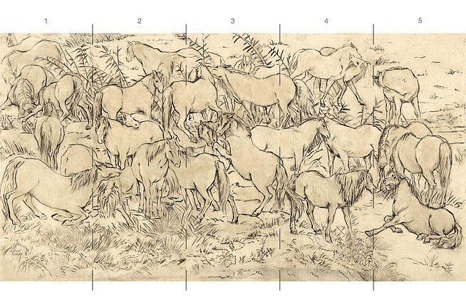 Панно и фотообои Paul Montgomery Studio Printed Mural Collections PMS-EQS/Sepia