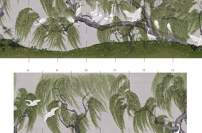 Панно и фотообои Paul Montgomery Studio Printed Mural Collections PMS-HAW/Green&Purpie