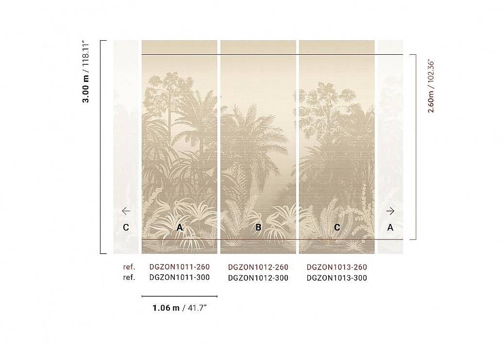 Панно и фотообои Khroma Amazone DGZON1011-300