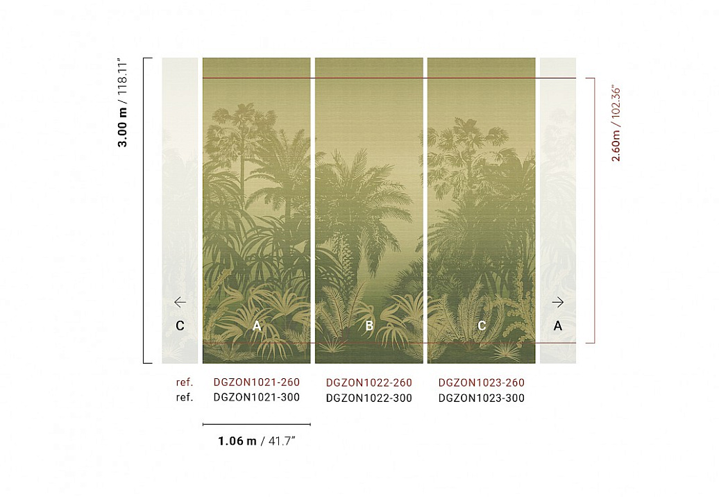 Панно и фотообои Khroma Amazone DGZON1021-300
