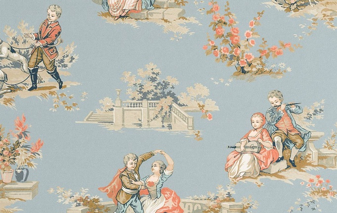 Французские обои Casadeco, коллекция Les Belles Toiles de Jouy 2, артикул BTJD201736515