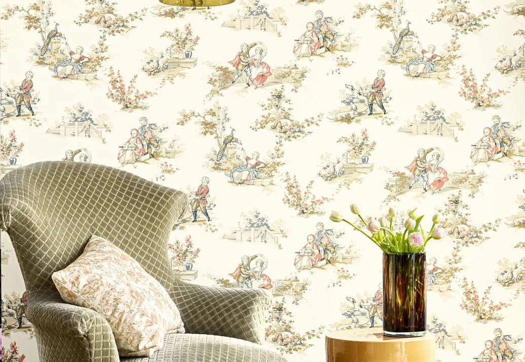 Обои Casadeco Les Belles Toiles de Jouy 2 BTJD201737407