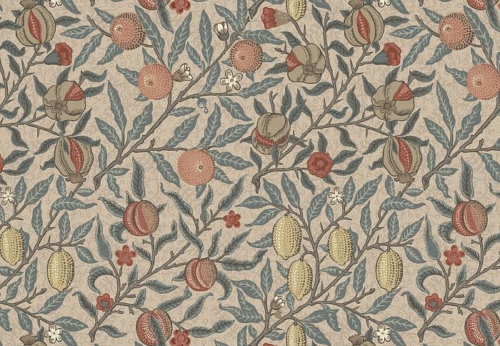Ткань William Morris At Home The Forager Fruit/Clay
