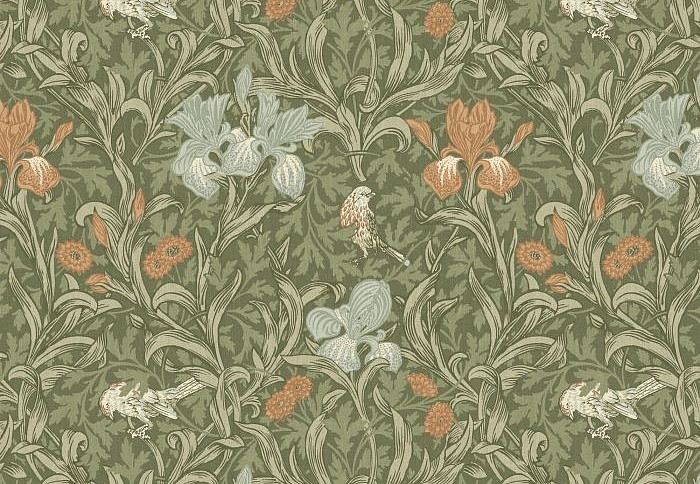Ткань William Morris At Home The Forager Iris/Moss