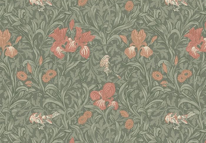 Ткань William Morris At Home The Forager Iris/Sage