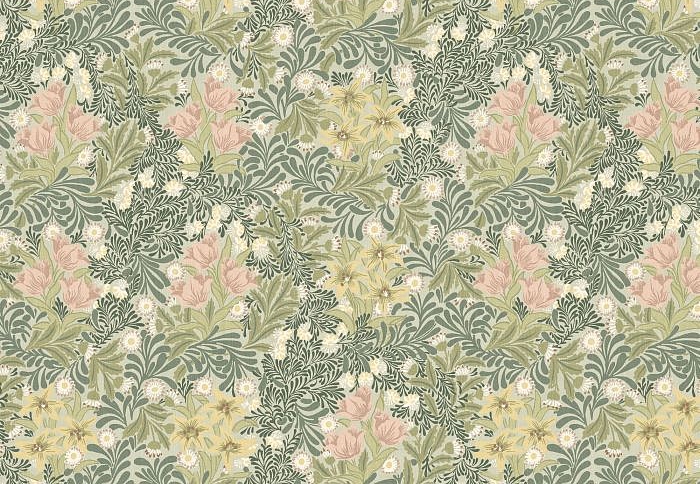 Ткань William Morris At Home Flora & Foliage Volume I Bower/Apple