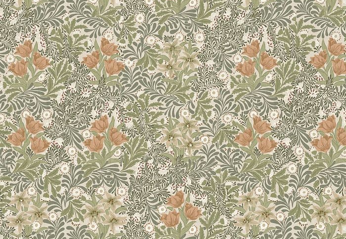 Ткань William Morris At Home Flora & Foliage Volume I Bower/Fern