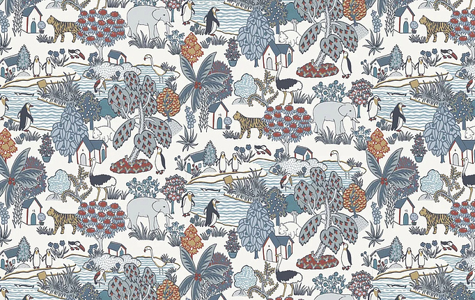 Английские обои Little Greene, коллекция Storybook Papers, артикул 0231ANBASSO