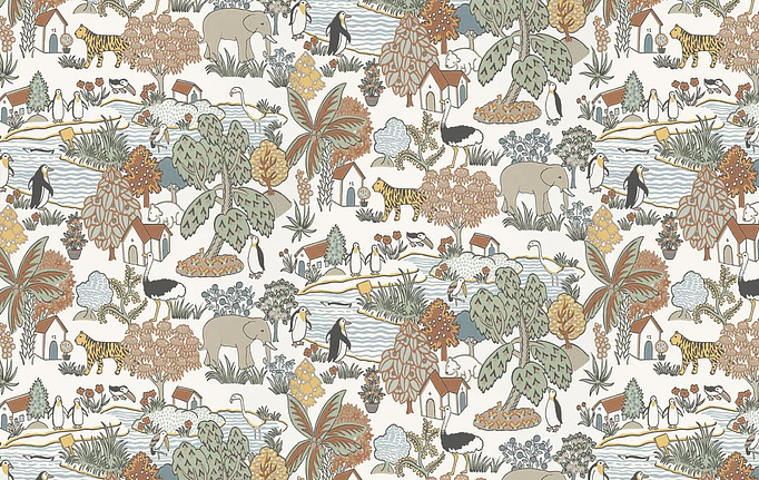 Английские обои Little Greene, коллекция Storybook Papers, артикул 0231ANPEAZZ
