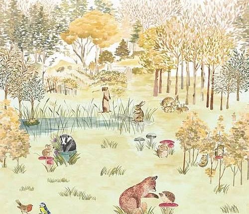 Обои Little Greene Storybook Papers 0231POHARVE