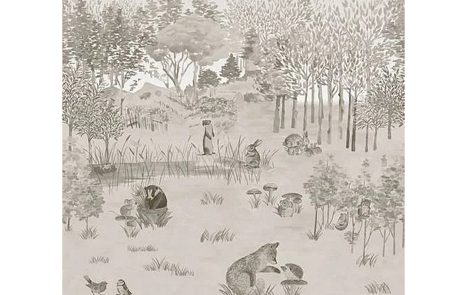 Английские обои Little Greene, коллекция Storybook Papers, артикул 0231POSTONE