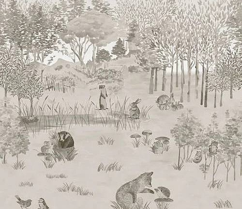 Обои Little Greene Storybook Papers 0231POSTONE