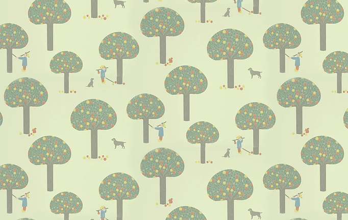 Английские обои Little Greene, коллекция Storybook Papers, артикул 0231ROPEAGR