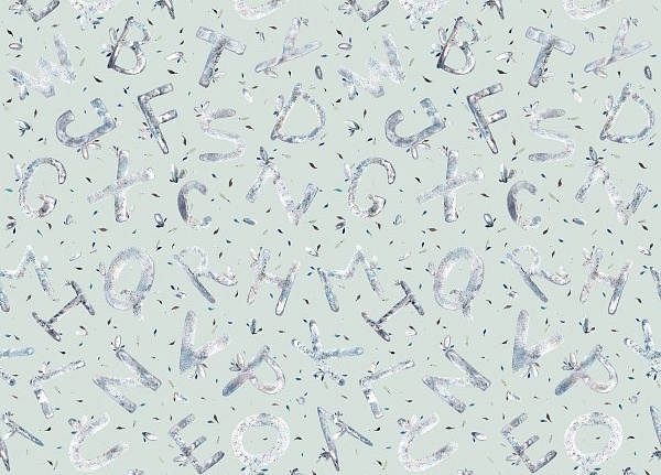 Обои Yana Svetlova Wallcoverings Art Prints ALPHABET02/BLUESKY