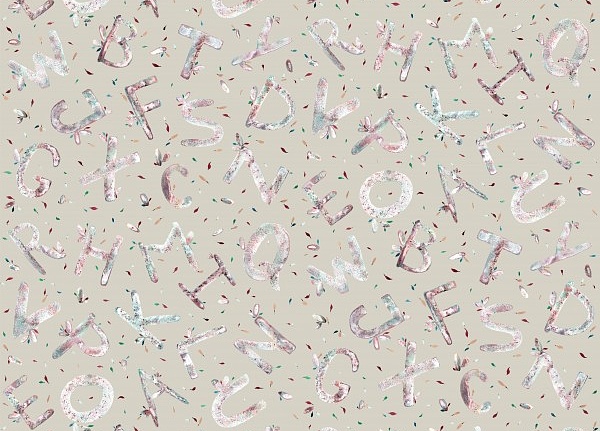 Обои Yana Svetlova Wallcoverings Art Prints ALPHABET05/SAND