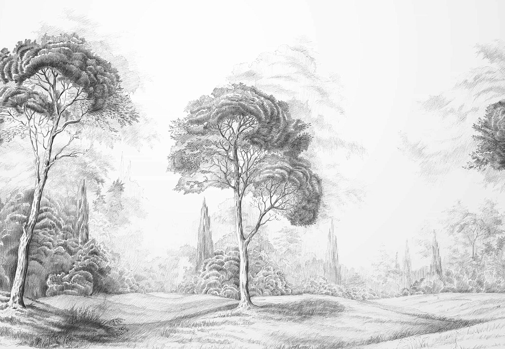 Обои Yana Svetlova Wallcoverings Art Prints ROYALFOREST-GREY
