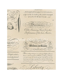 Обои Lewis & Wood Book I - Sporting & Character LW7764/Calligraphy Medium Black