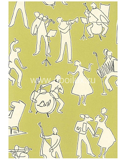 Обои Lewis & Wood Book I - Sporting & Character LW155248/Go Cat Go Absinthe