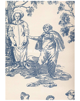 Обои Lewis & Wood Book II - Damasks & Toiles LW0907/Vauxhall Gardens Azure